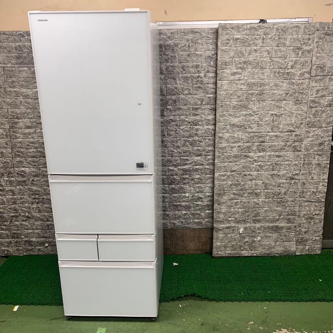 666TOSHIBA 大型冷蔵庫　411L 400L以上　小型　家庭用　自動製氷