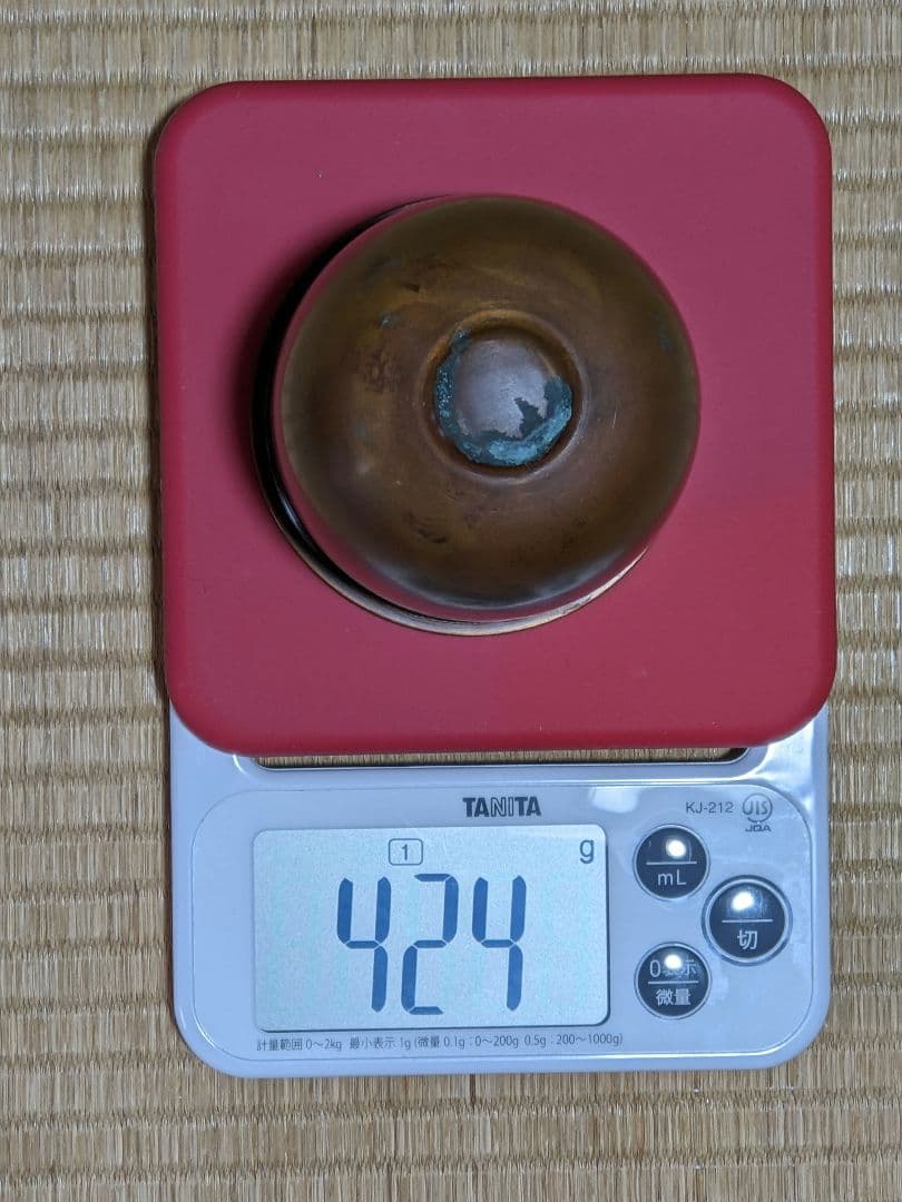 ⭐華道花活け 神獣 双耳亀甲瓔珞文様銅製 大日本文政年整