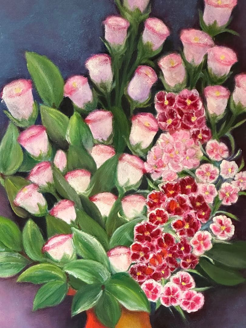 額縁絵画油彩F20号キャンバス絵画日本画展覧会用個展美術品ア-ト