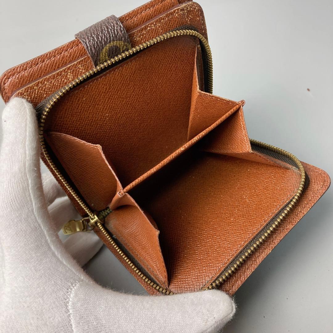 ルイヴィトン コンパクトジップ モノグラム 二つ折り 財布