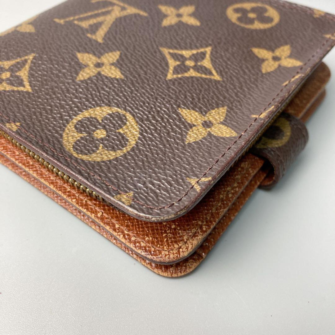 ルイヴィトン コンパクトジップ モノグラム 二つ折り 財布