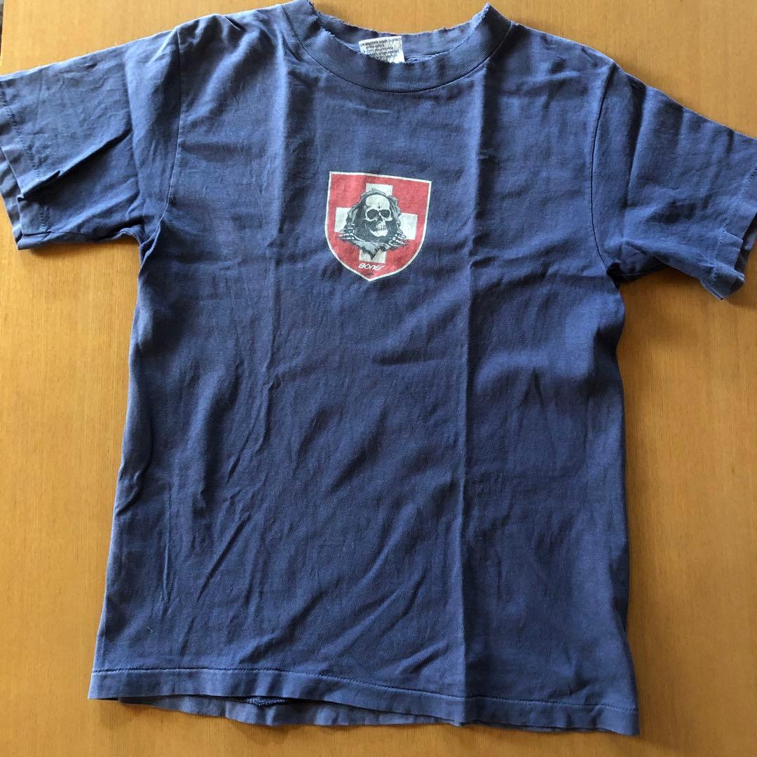 90s パウエル　USA製　Powell 覗きボーンズ Tシャツ S