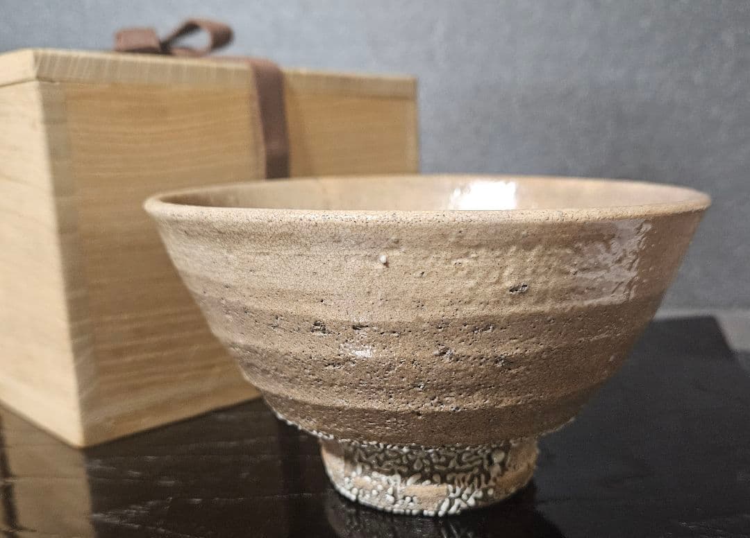 名品❗】李氏朝鮮時代 李朝期 井戸茶碗 高麗茶碗 梅花皮高台 古渡り