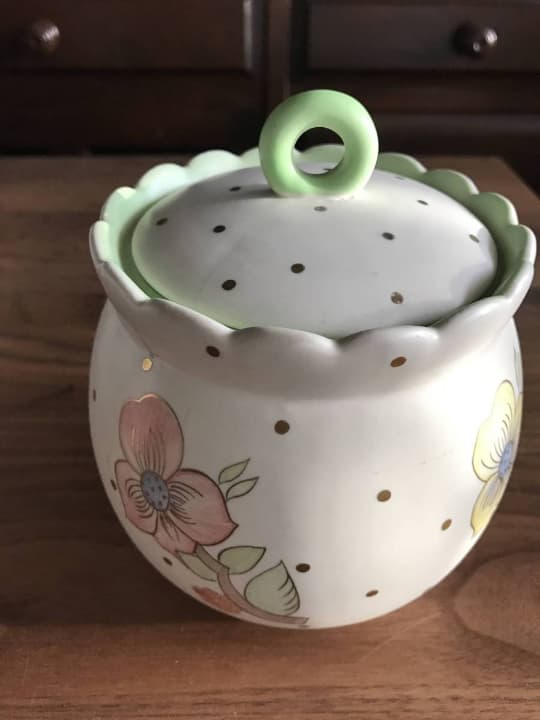 イタリアアンティーク＊Lenci窯＊キャンディポット