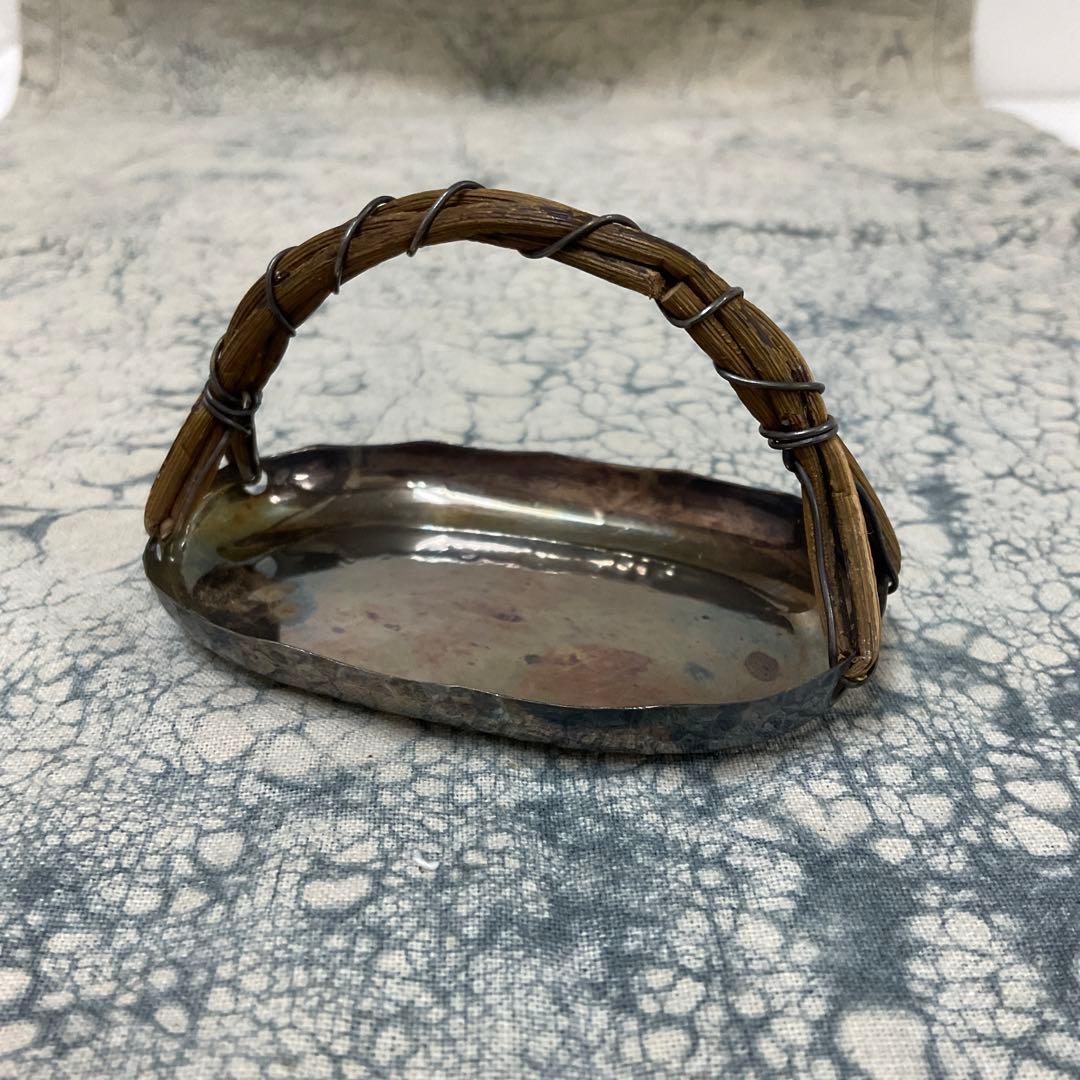 泰銀器店 純銀 小判型藤手楊枝入れ｜