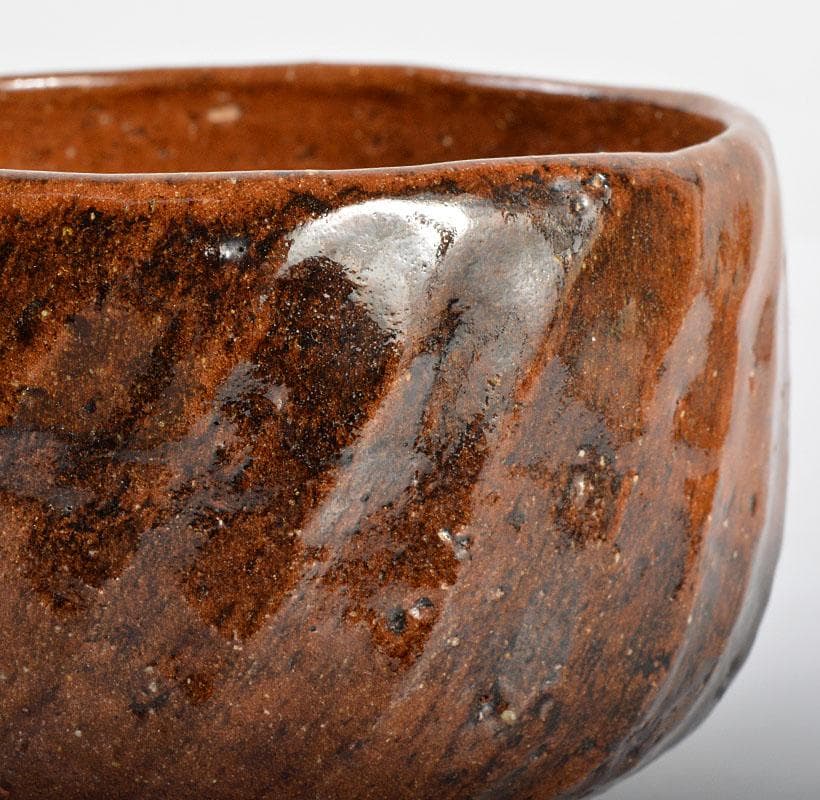 茶道具 大樋焼 中村長阿弥造 飴釉 大樋茶碗 共箱 C R4541 L108725437