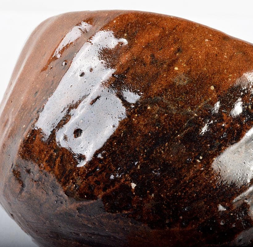 茶道具 大樋焼 中村長阿弥造 飴釉 大樋茶碗 共箱 C R4541 L108725437