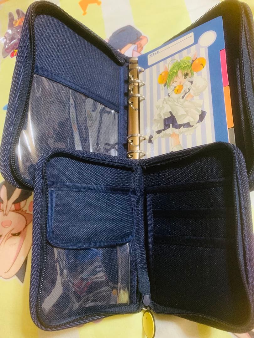 デ・ジ・キャラット デニム ポーチ 財布 でじこ ケース 手帳　バインダー