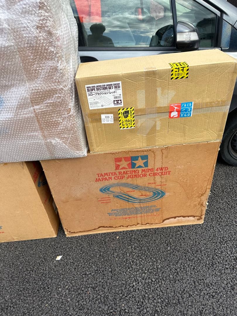 タミヤ ミニ四駆ジャパンカップジュニアサーキット3箱＋スロープセクション レッド