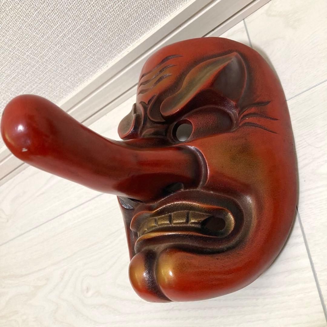 天狗 お面 鉄製 天狗面 縁起物 魔除 てんぐ - メルカリ