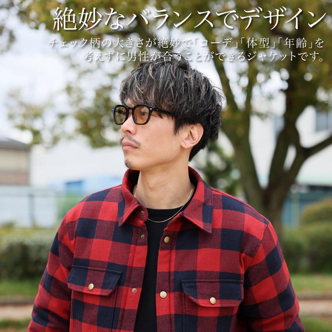 ２*ｇ様 JapanMade屋　大人が着れる\"柄\"アウター 「中綿チェックシャツ
