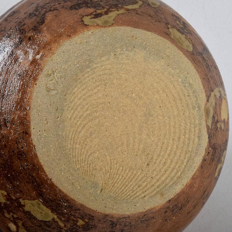 茶道具 瀬戸焼 南山窯 田沼起八郎作 渋紙手 茶入 仕覆付 共