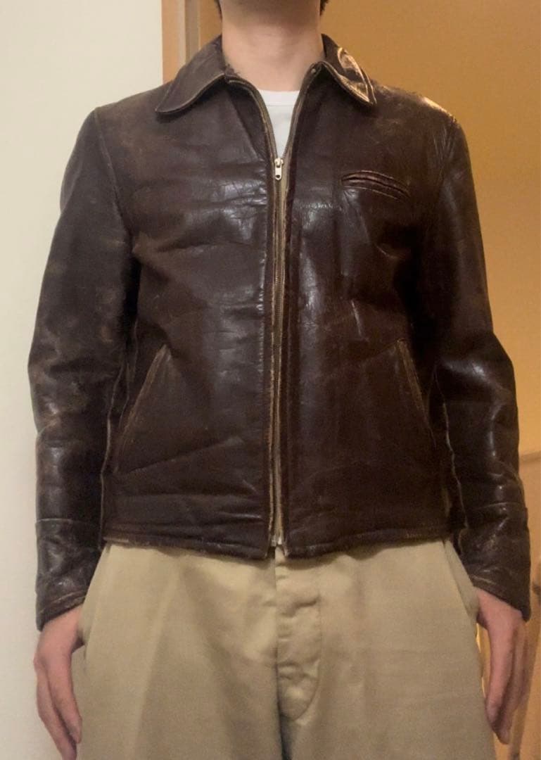 vtg様 50s 60s スポーツジャケット レザージャケット ヴィンテージ