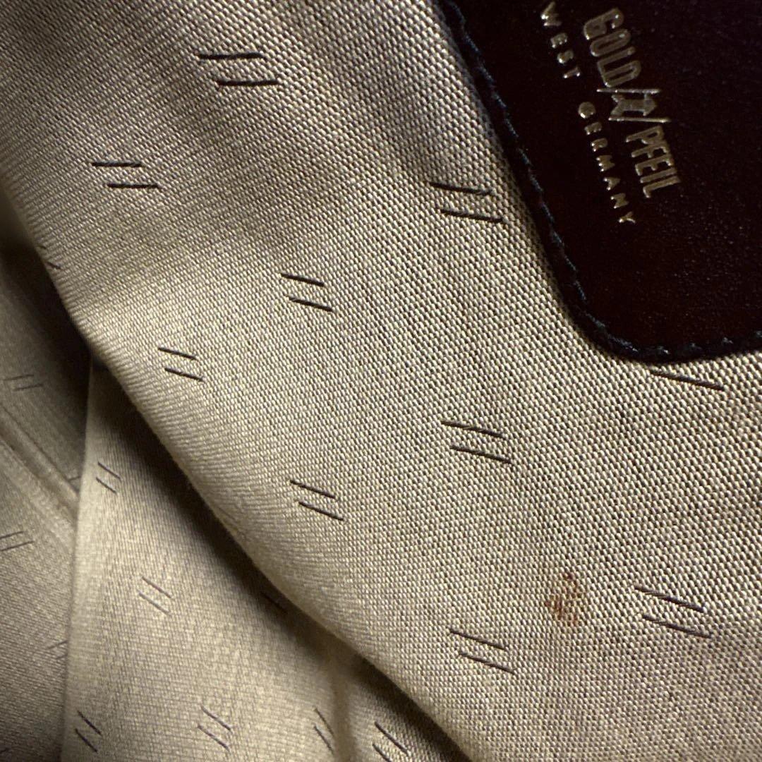 GOLD PFEILダークブラウン レザー バッグ 大容量 - メルカリ