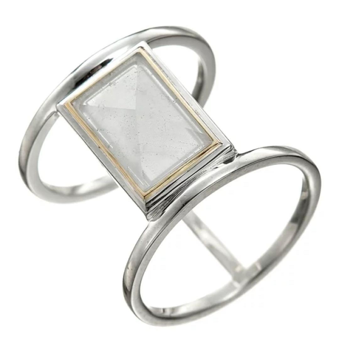 【agete】　アガット リング　アクアマリン　11号