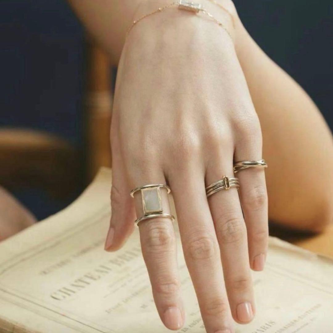 【agete】　アガット リング　アクアマリン　11号