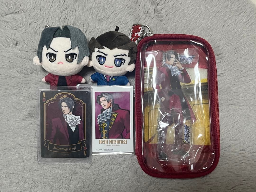 逆転裁判 御剣怜侍 成歩堂龍一 アクスタ ぬいぐるみ チェキ 特典 カード