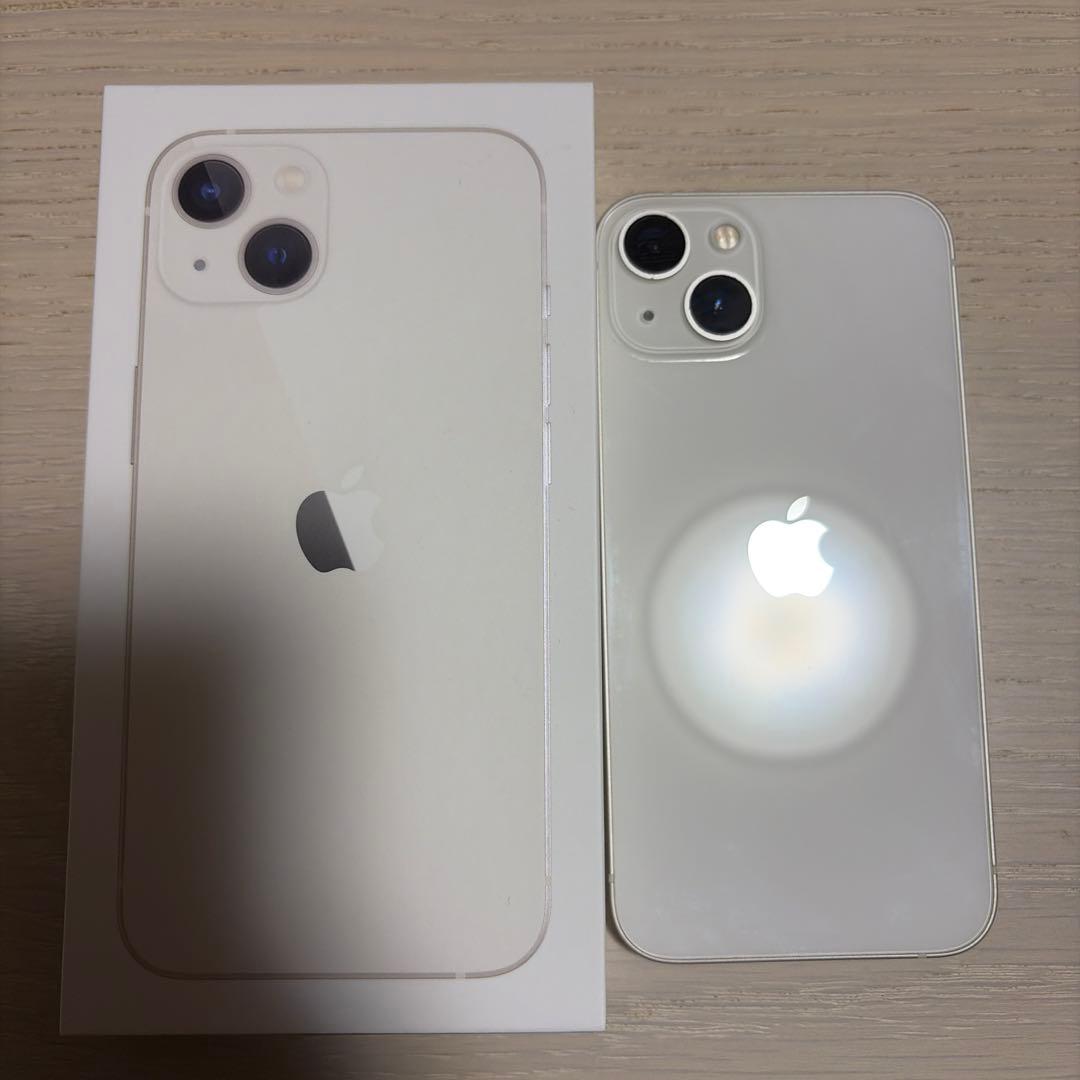 Apple iPhone 13 ホワイト 128GB 箱付 バッテリー容量77% - メルカリ