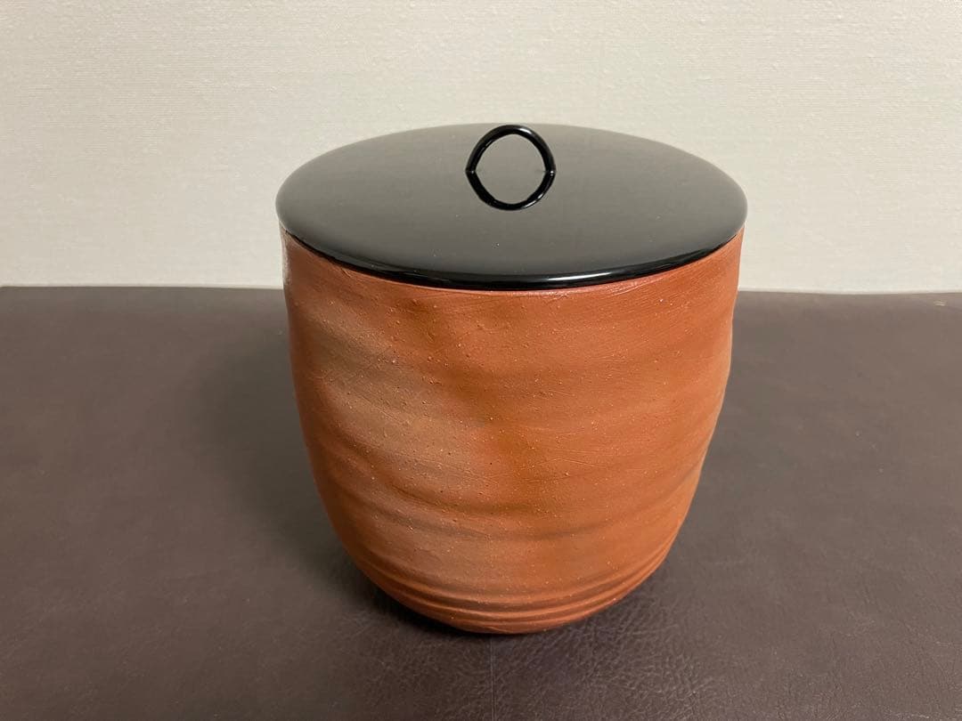 伊勢崎満 備前緋襷 棒ノ先水指 堀内宗完書付 備前焼 水指 茶道具