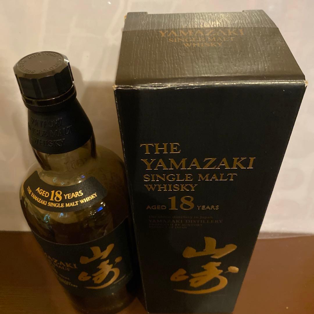 山崎18年 空瓶 箱 未洗浄 3セット 山崎18年 空瓶 未