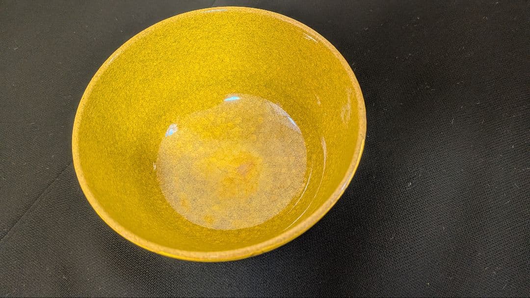 釉裏金彩』『小野珀子』 茶碗 茶道具 日本工芸会会員 釉薬 千利休黄色