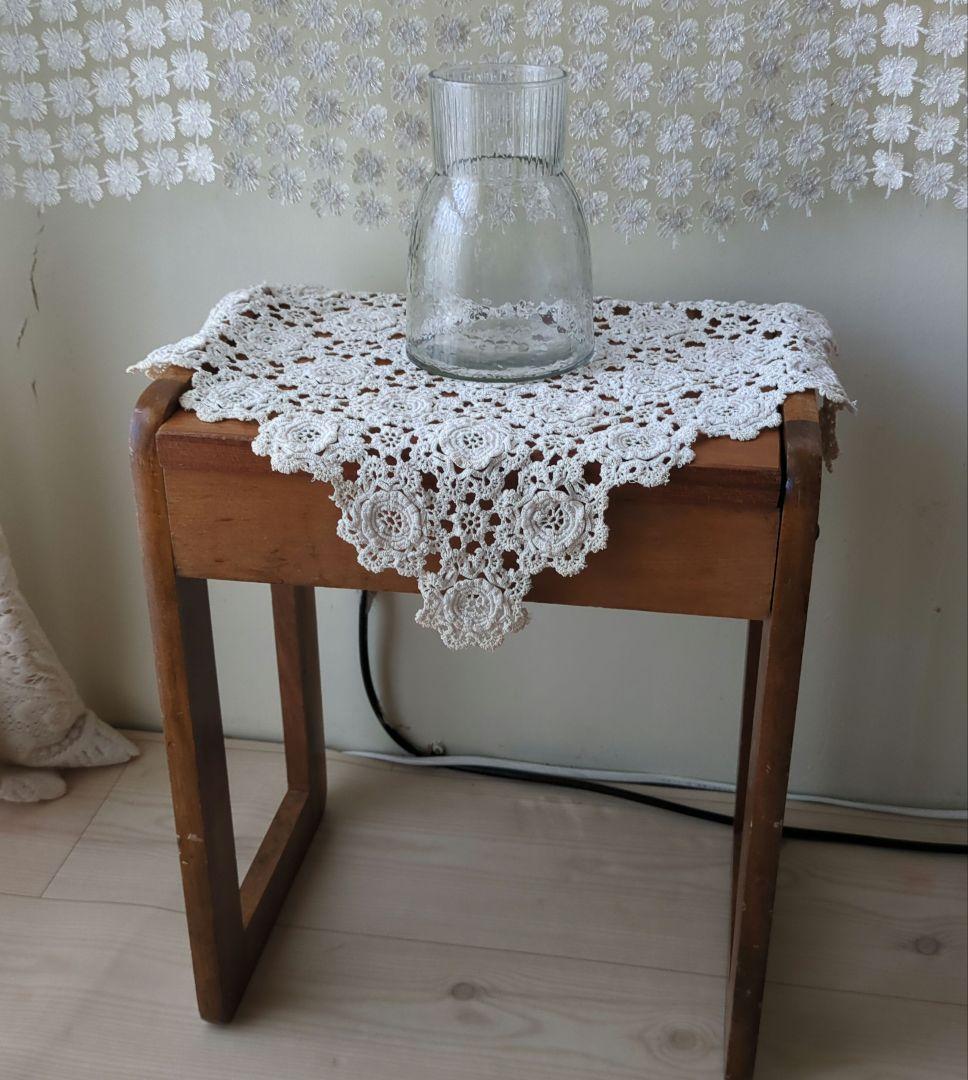 ヴィンテージ　収納付ミシン椅子 スツール 置物台 小物入れ 木製 昭和レトロ