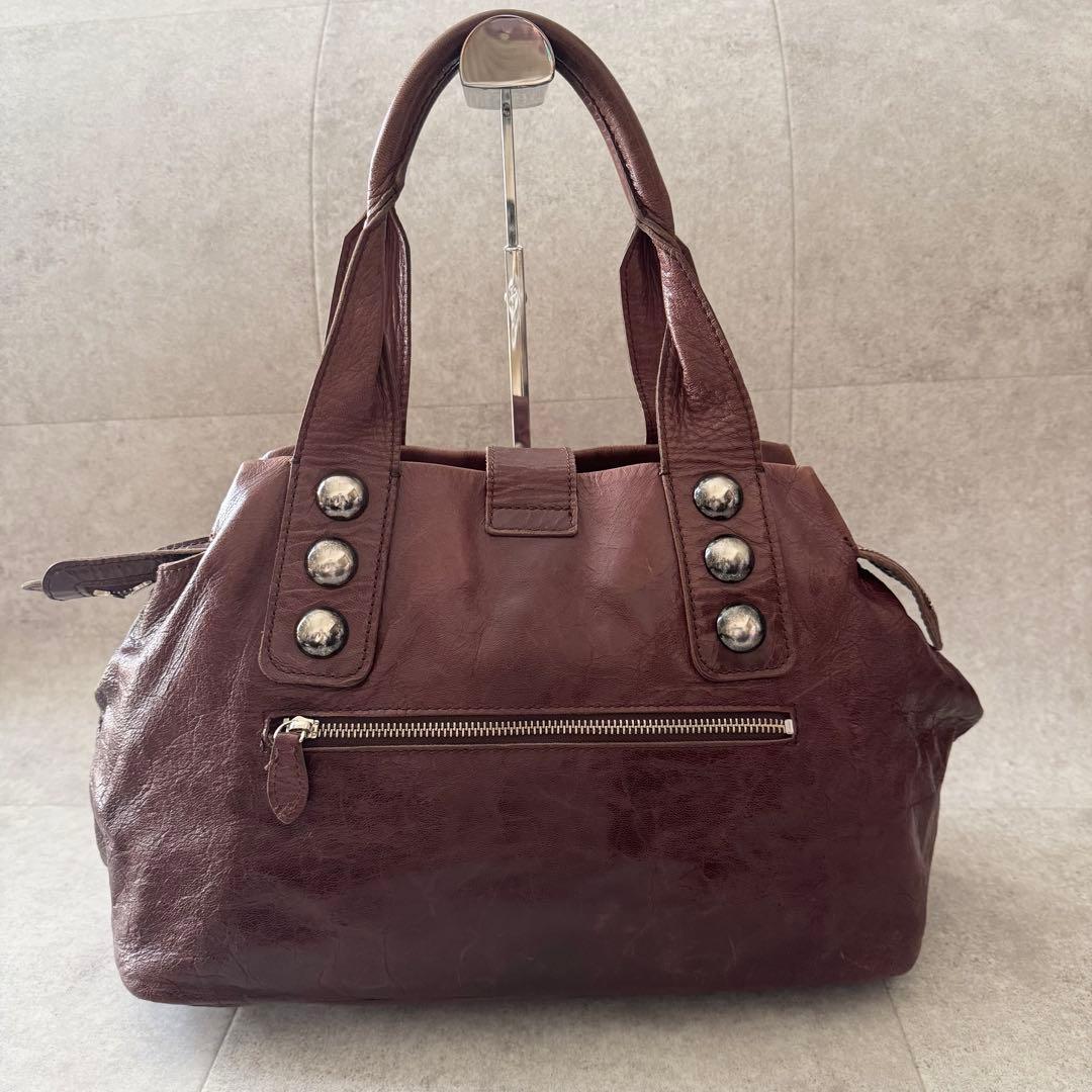 トリココムデギャルソン　ハンドバッグ　ブラウン　茶色　レザー