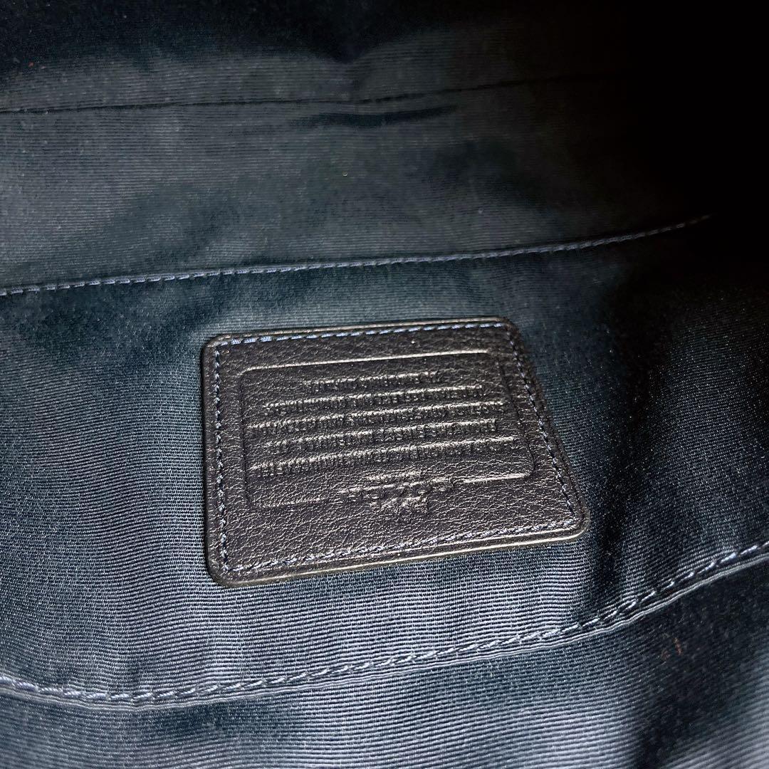 未使用☆COACHコーチ チェーン2wayショルダーバッグ シボ革レザー 紺色