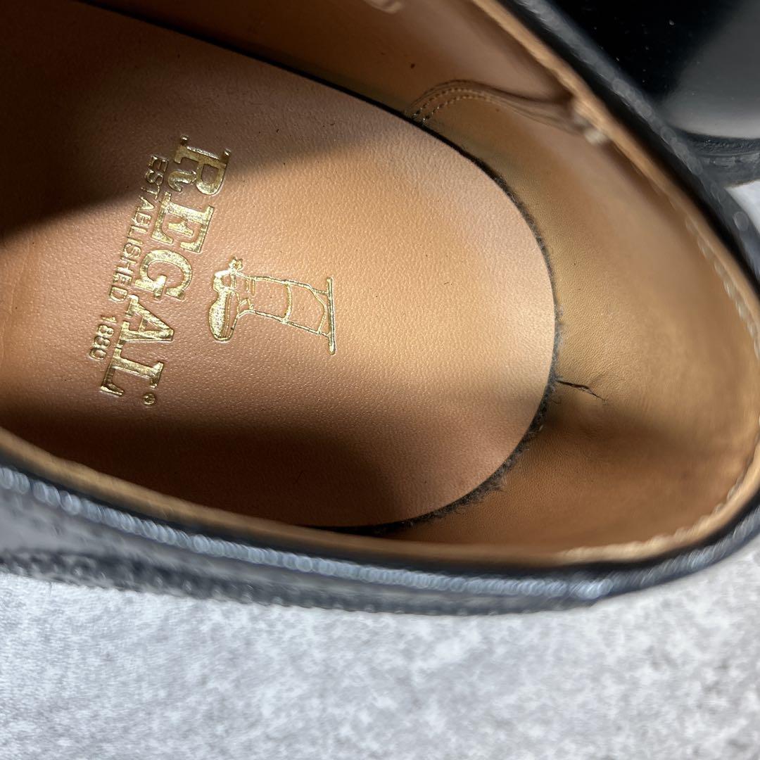 極美品【REGAL】ビジネスシューズ/JU17/メダリオン/ウイングチップ/革靴