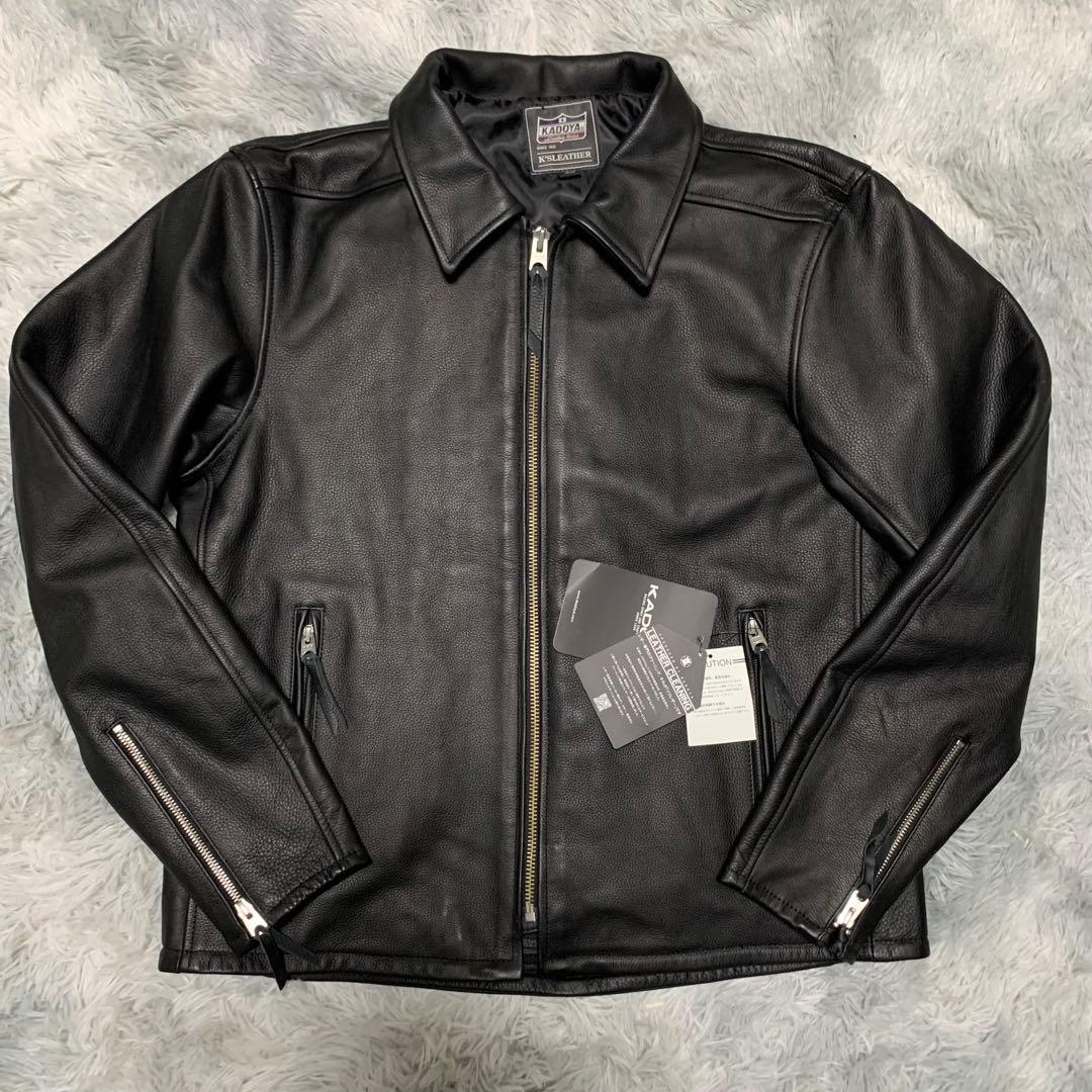 新品 4L KADOYA カドヤ レザージャケット シングルライダース バイク