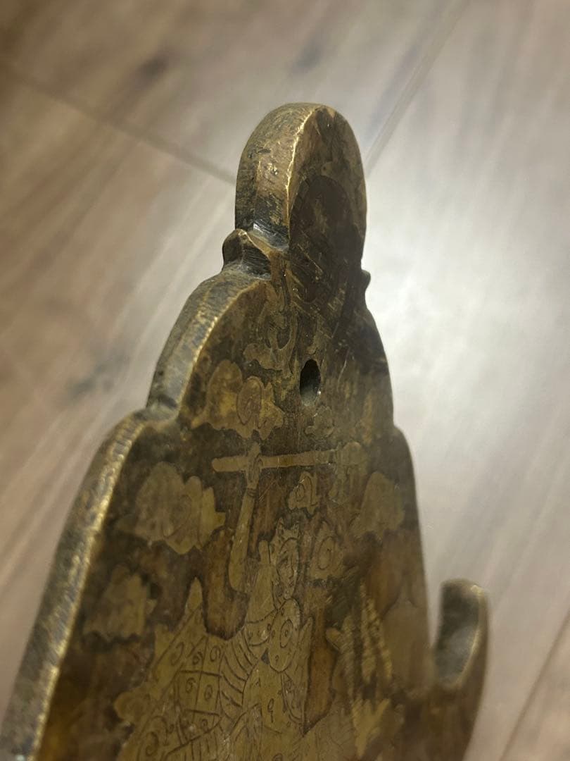 李朝期 黄銅製 陰刻 風鐸 風招仏教美術中国古玩縄文古墳土器埴輪