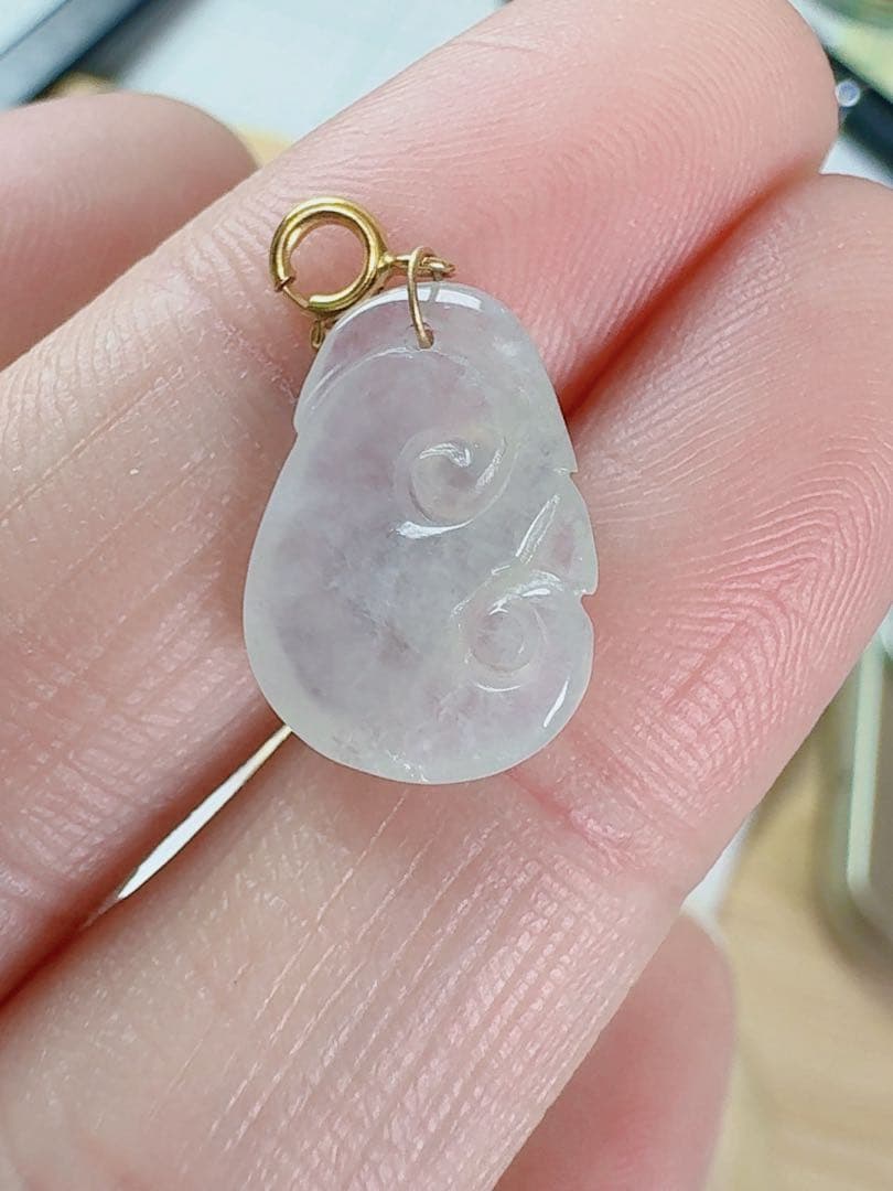 R1-0122天然本翡翠《本物保証》 翡翠 トップK18 ブレスレットSV - メルカリ