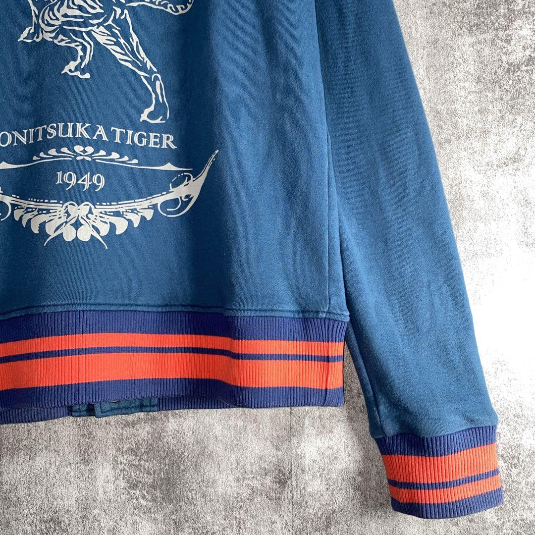 ヴィンテージ風 オニツカタイガー　1949 刺繍ロゴ ジャケット　背面虎　M
