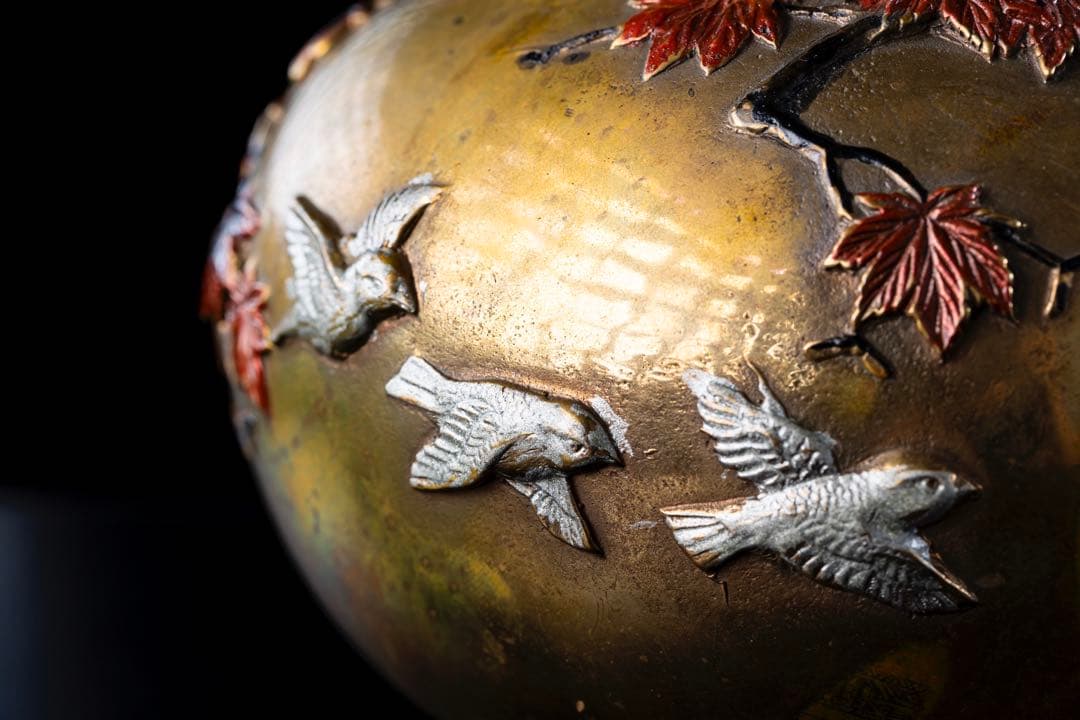 香炉 宮部篤良 大日本京都住 一光堂 花押 象嵌細工 明治期 時代物