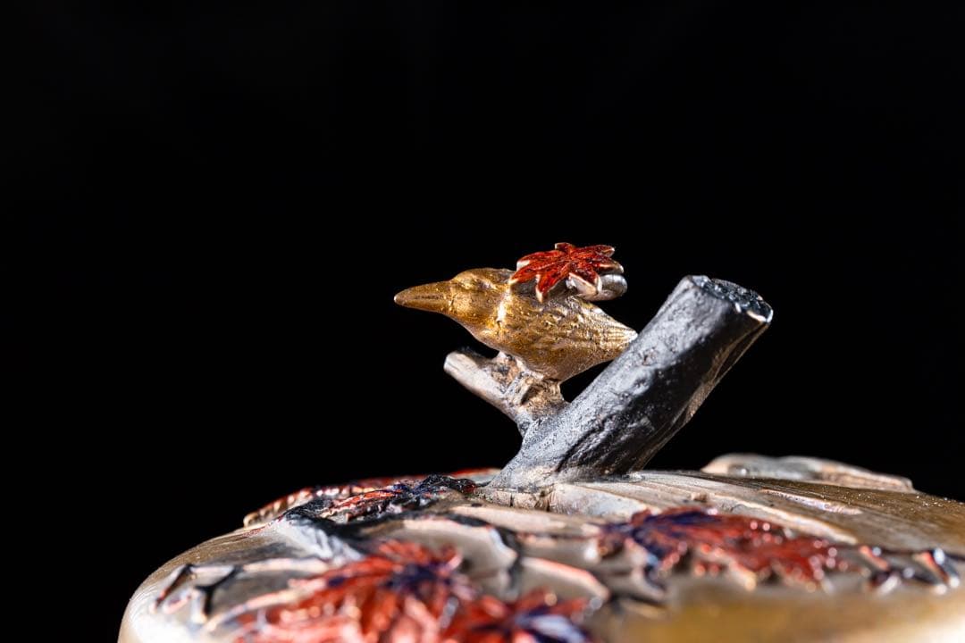 香炉 宮部篤良 大日本京都住 一光堂 花押 象嵌細工 明治期 時代物