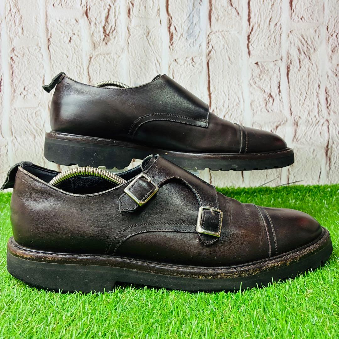 【名作】WH 干場スペシャル ダブルモンク 本革 厚底 干場 8.5(26.5)