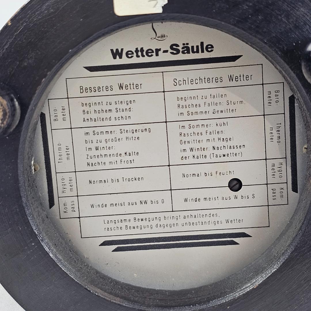 超希少】ドイツ製 Lufft 卓上気象塔 温度 湿度 気圧計 磁石 - メルカリ