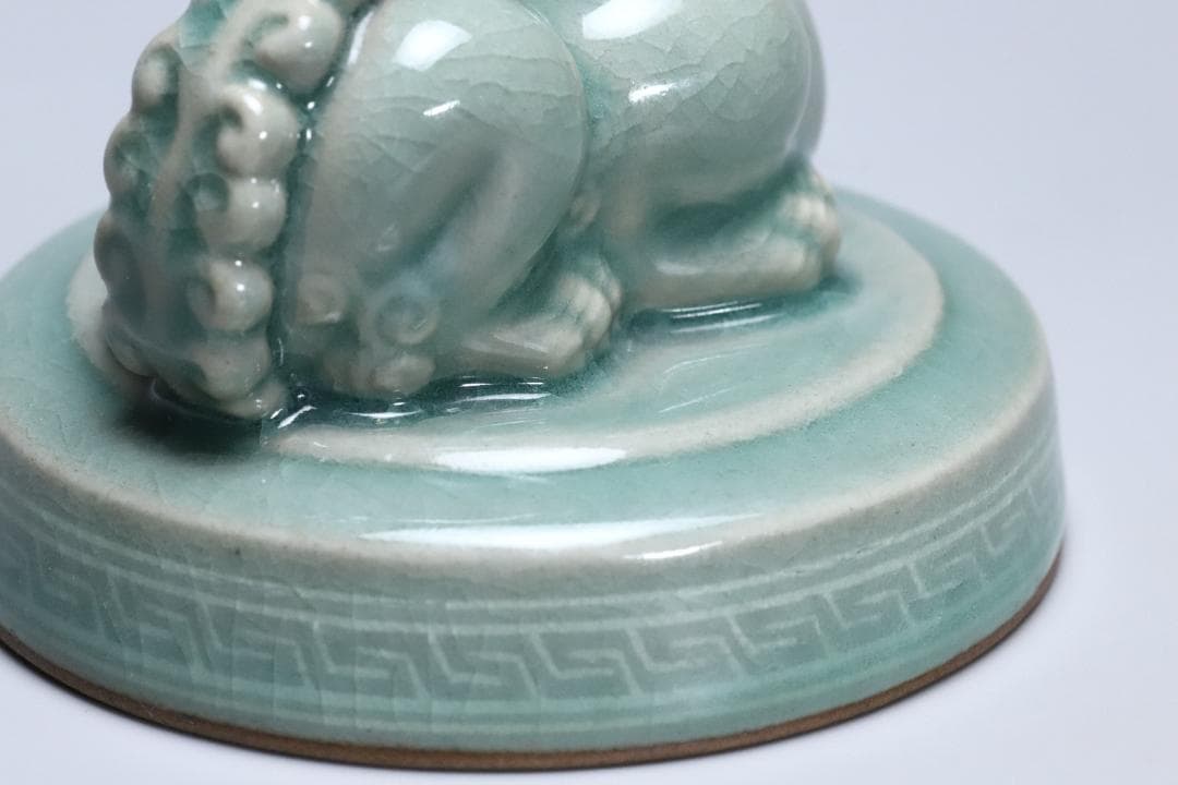 高麗青磁 柳海剛(根瀅) 造 龍型香炉 朝鮮古美術／骨董品【正一古美術