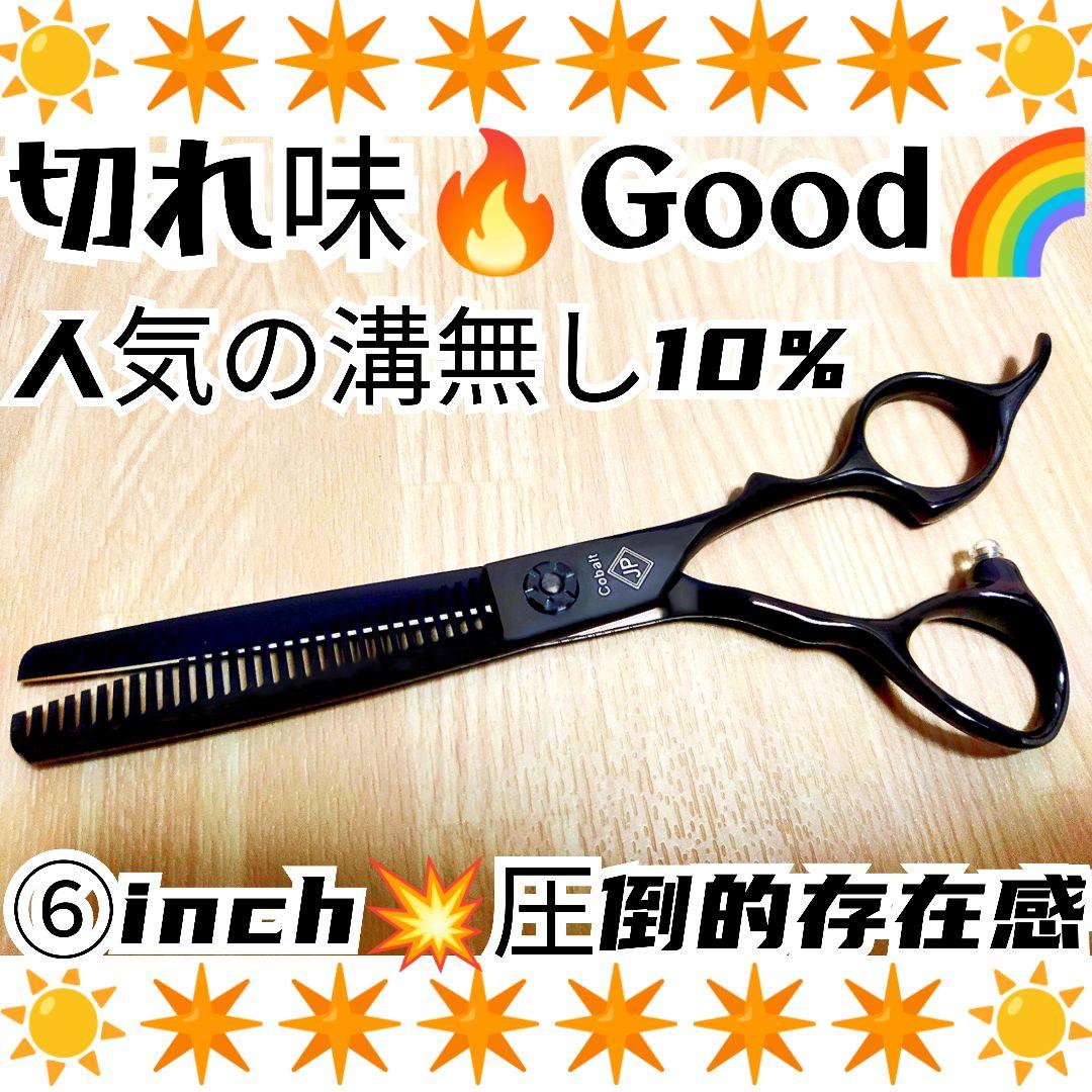 スパット切れる理美容師プロ用セニングシザー10%人気の溝無し