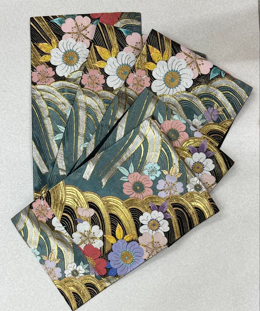 振り袖 フルセット 全通袋帯 別誂長襦袢 成人式 金彩加工 刺繍入り 739