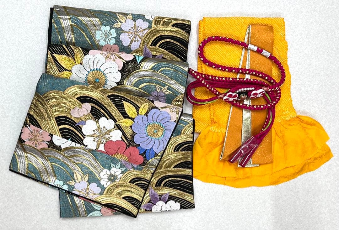 振り袖 フルセット 全通袋帯 別誂長襦袢 成人式 金彩加工 刺繍入り 739
