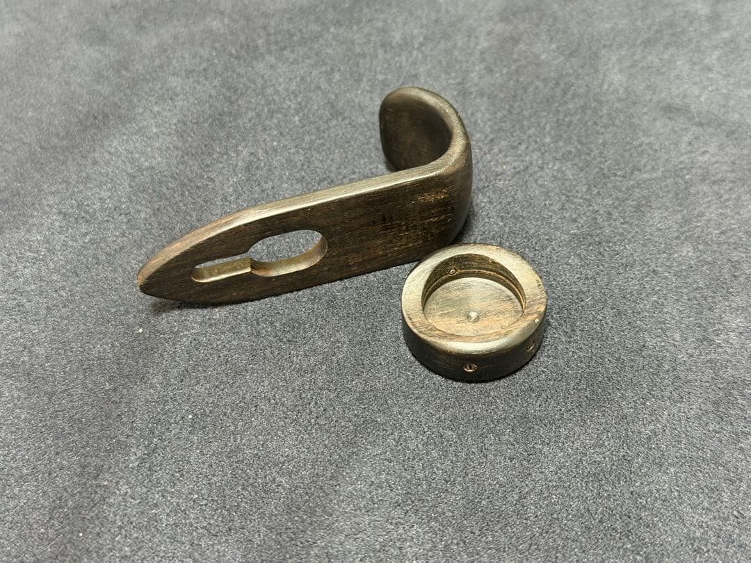 ヤマハサックス用黒檀製サムレスト、サムフックセット(セルマーにも使えます)