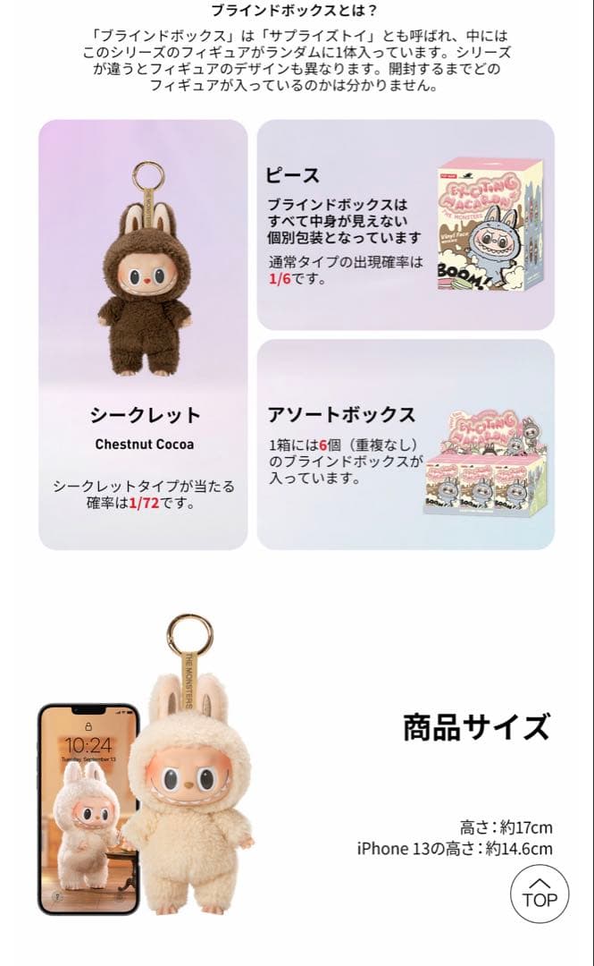 THE MONSTERS Exciting Macaron ぬいぐるみ　ラブブ