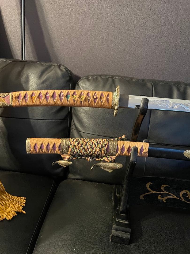 高級模造刀　太刀　居合刀　龍刻 模造刀