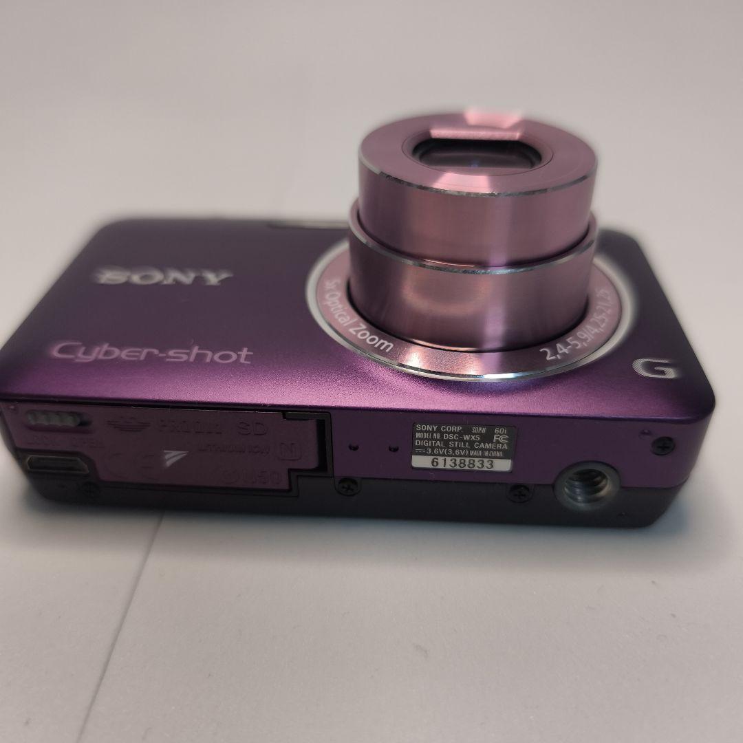 ソニー サイバーショット 紫 ピンク デジタルカメラdcs-wx5