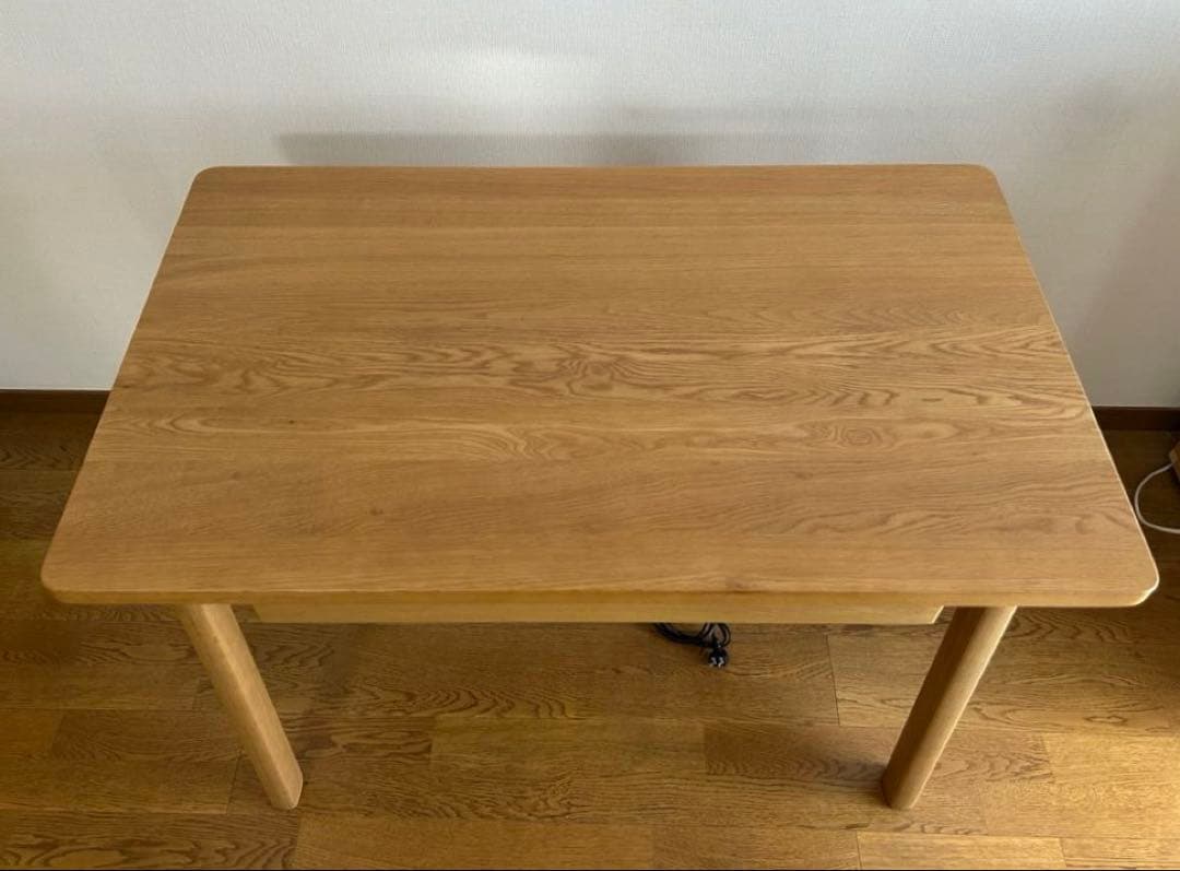 美品 浜本工芸 学習机 ナチュラルオーク パソコンデスク 引出し付き