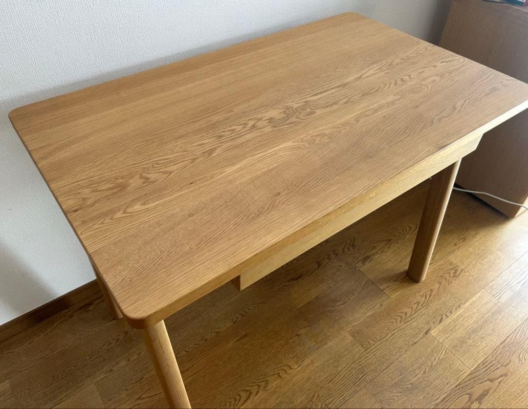 美品 浜本工芸 学習机 ナチュラルオーク パソコンデスク 引出し付き