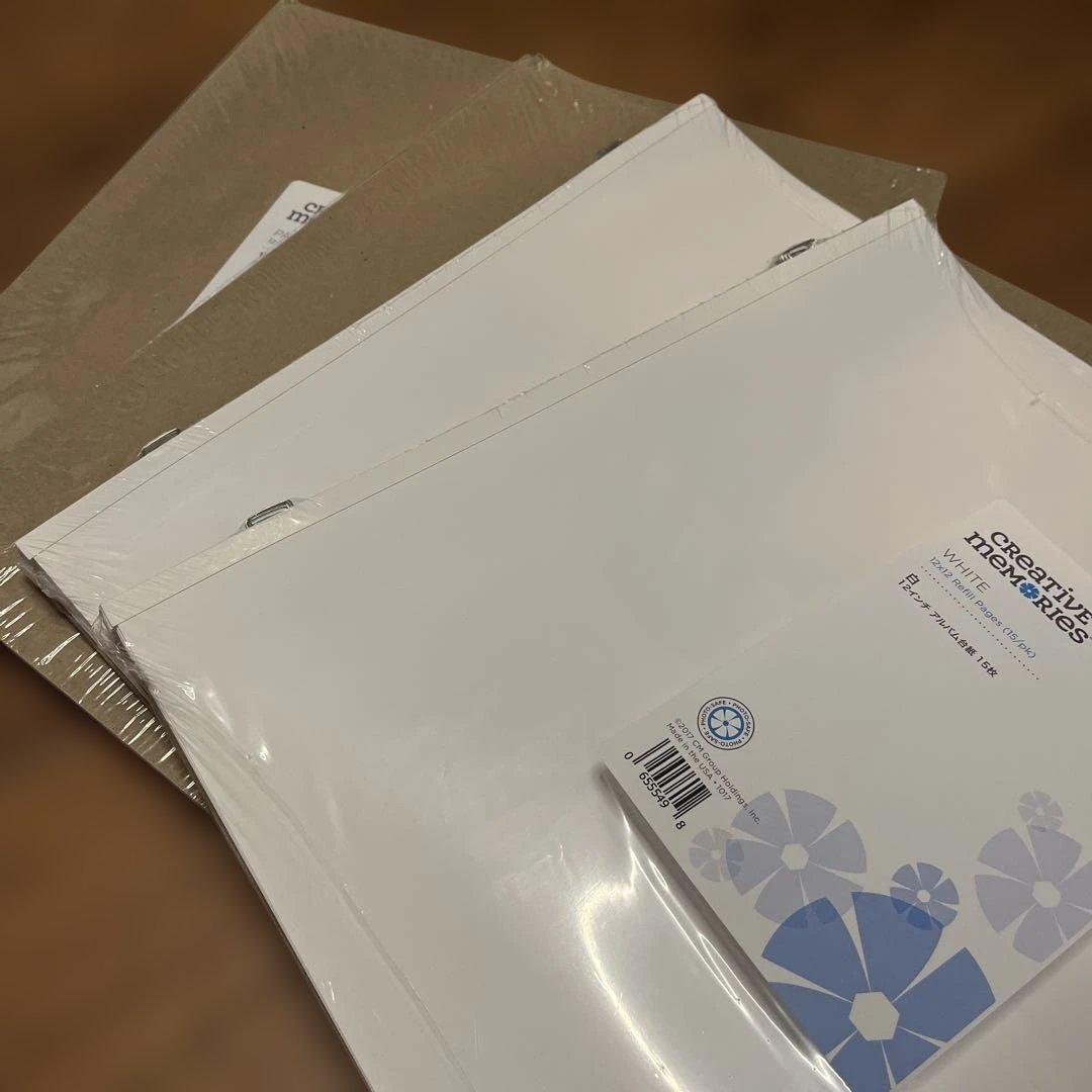 セット】クリエイティブメモリーズ 白台紙＆台紙カバー2セット