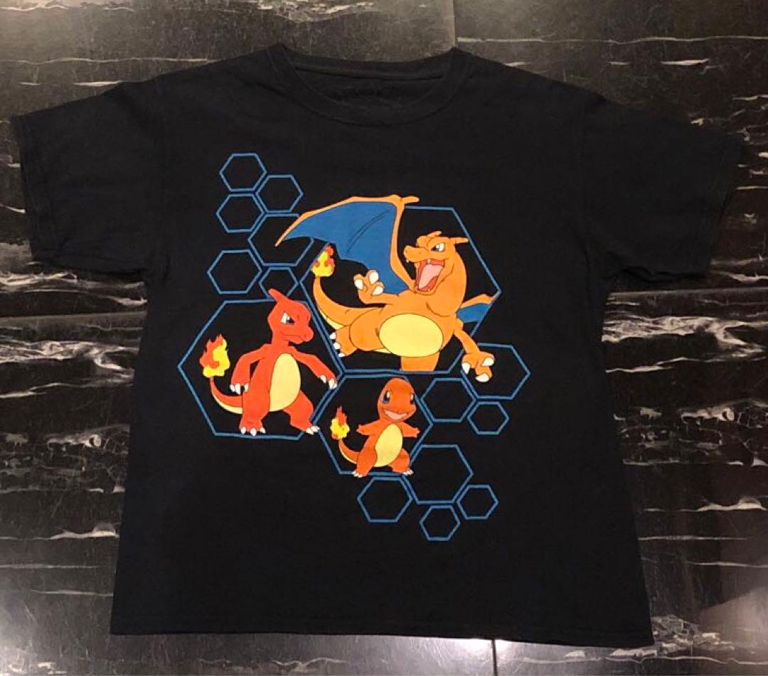 ポケモン Tシャツ 半袖 ヒトカゲ リザードン アニメTシャツ XSサイズ