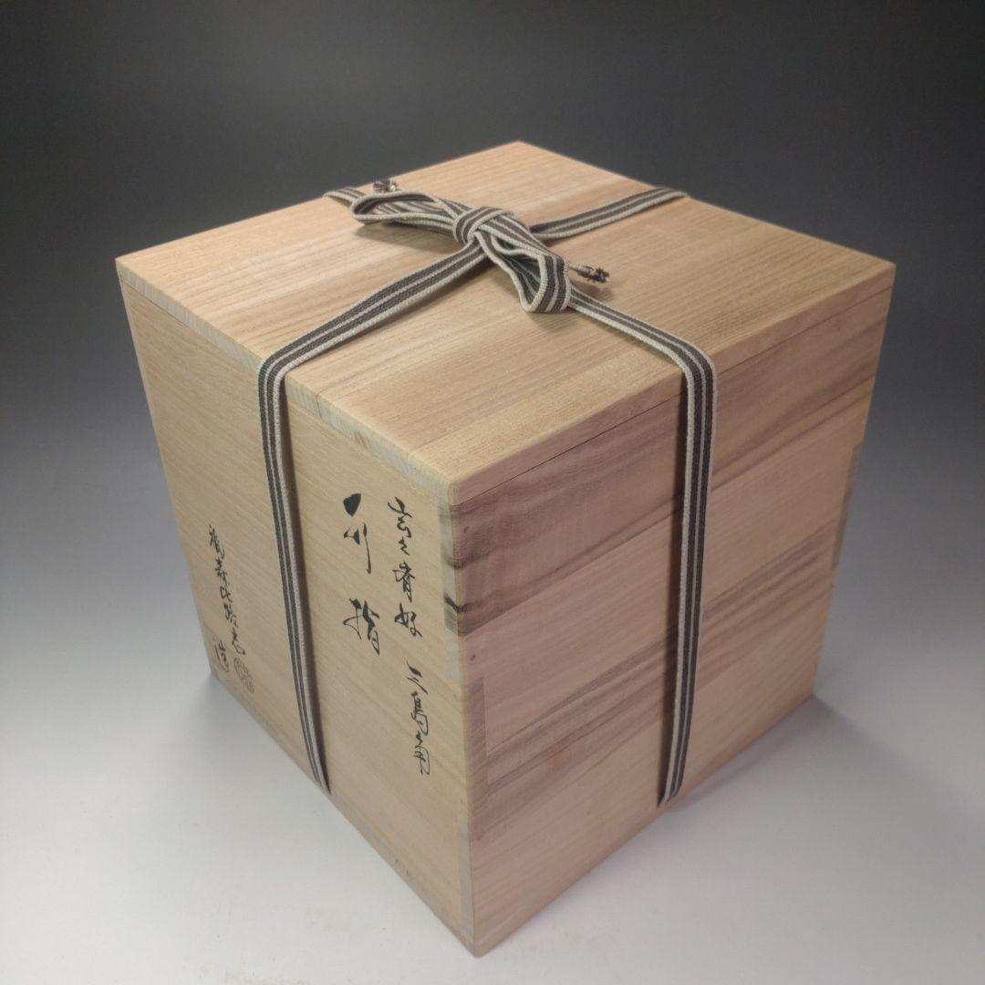 ィ113 水指『福森比路志作』『玄々斎好写三島四方角水